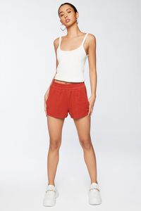 RUST French Terry High-Rise Shorts, image 5