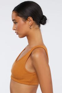 CAMEL Ribbed Cropped Tank Top, image 2