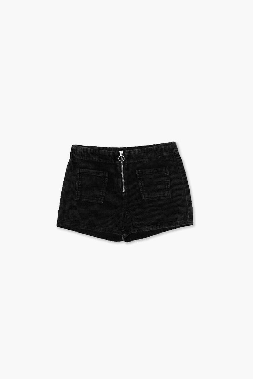 BLACK Girls Denim Pull-Ring Shorts (Kids), image 1