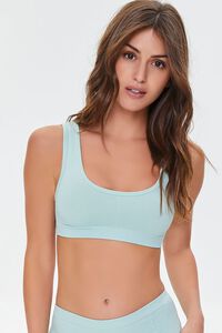 MINT Seamless Ribbed Bralette, image 1