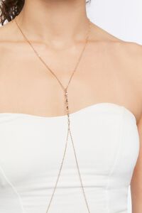 GOLD/CLEAR Faux Gem Body Chain, image 3