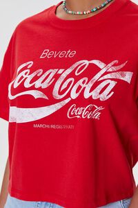 RUST/WHITE Coca-Cola Graphic Cropped Tee, image 5