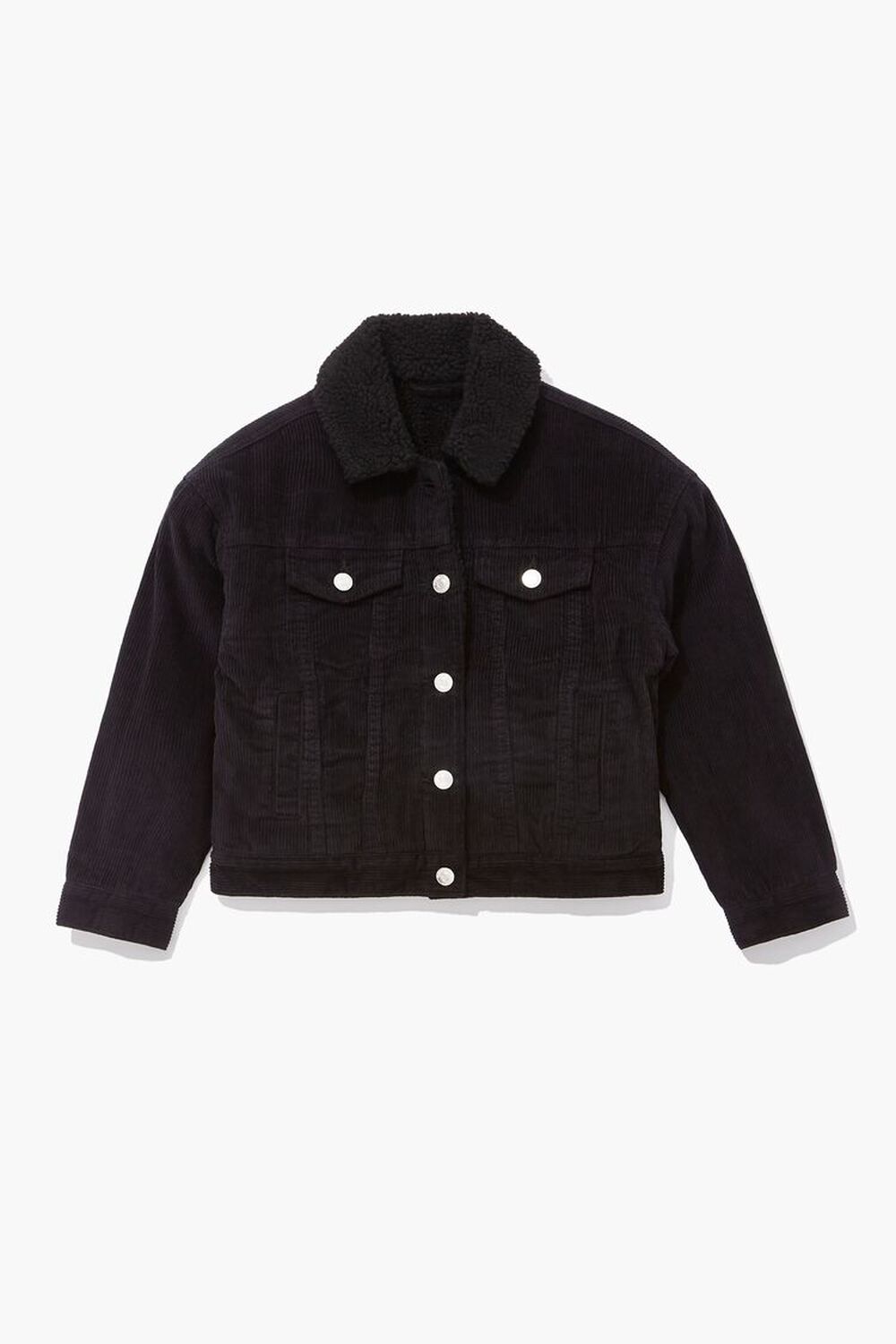 BLACK Kids Corduroy Buttoned Jacket (Girls + Boys), image 1