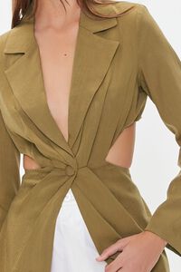 CIGAR Plunging Cutout Buttoned Blazer, image 5