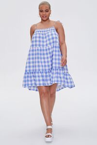 Plus Size Gingham Mini Dress, image 4
