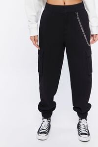 BLACK Wallet Chain Cargo Joggers, image 2