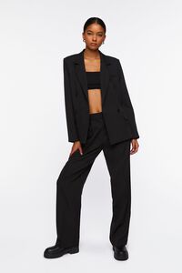 BLACK Double-Breasted Suit Blazer & Pants Set, image 4
