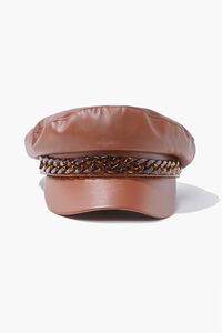 Faux Leather Cabby Hat, image 1