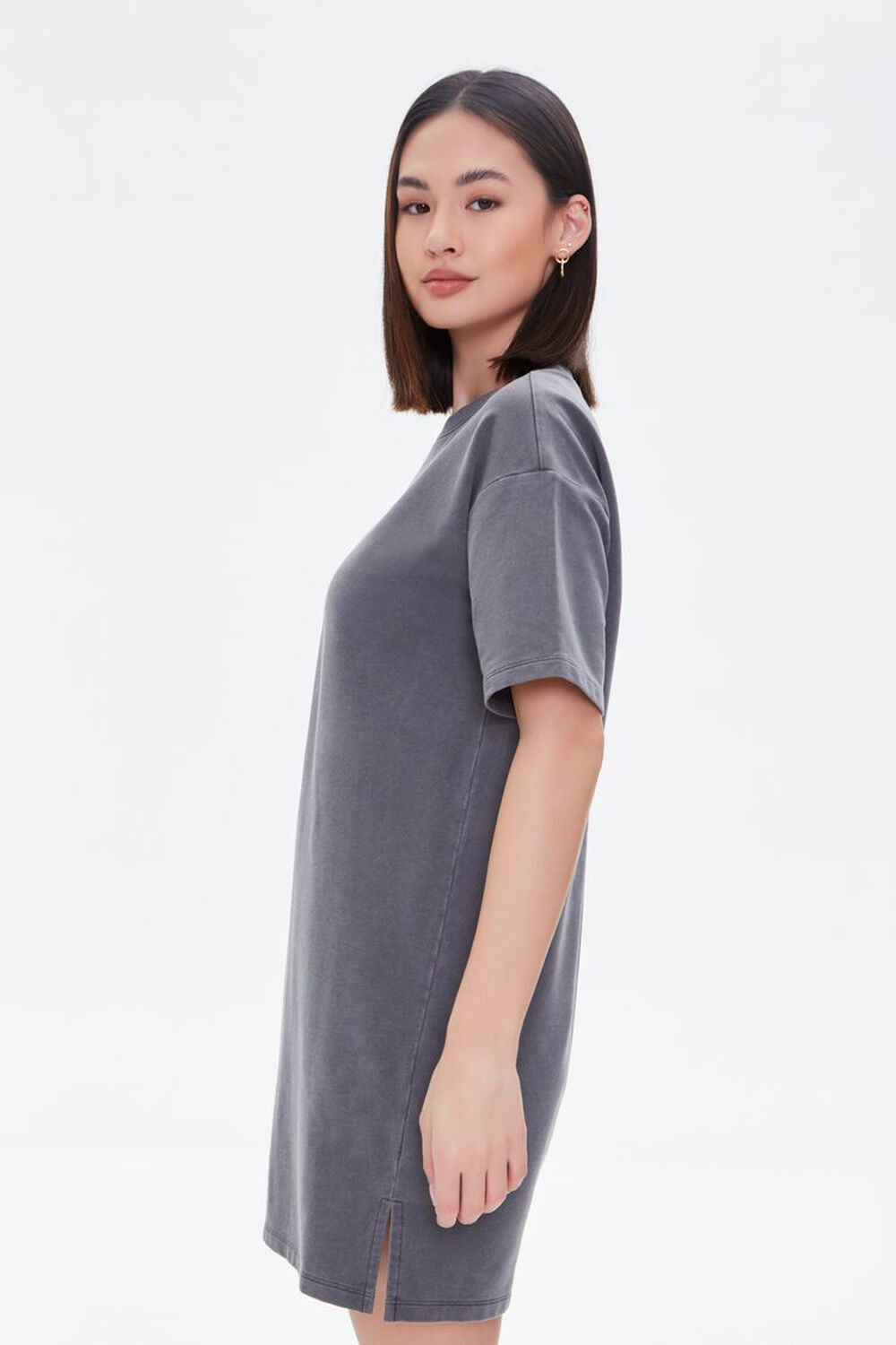 GREY Mineral Wash T-Shirt Dress, image 2