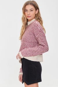 CREAM/MULTI Fuzzy Striped Sweater, image 2