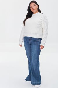 IVORY Plus Size Chunky Knit Sweater, image 4