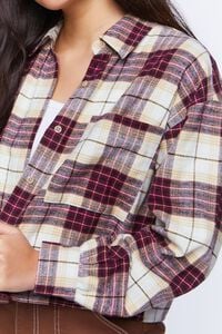 Cropped Plaid Flannel Shirt, image 5