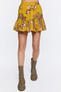 YELLOW/MULTI Floral Print Crop Top & Mini Skirt Set, image 6