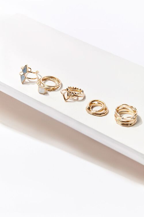 GOLD/WHITE Assorted Ring Set, image 2