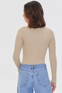 CAPPUCCINO Fitted Long-Sleeve Bodysuit, image 3