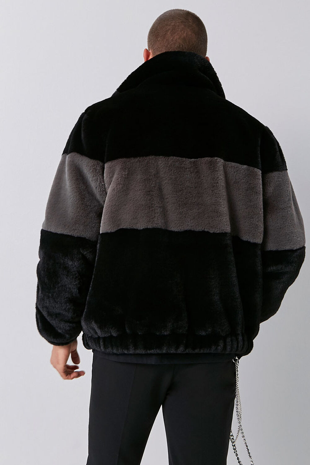 Faux Fur Colorblock Jacket, image 3