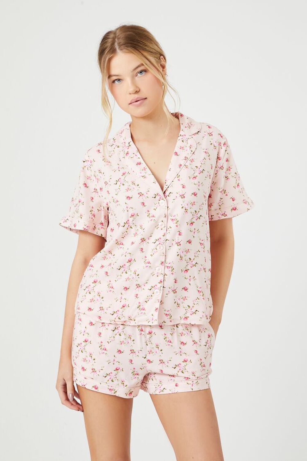  Flower Florals Modal Soft Pajama Shorts for Women