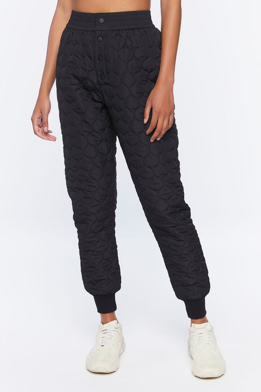 BLACK Active Quilted Joggers, image 2