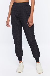 BLACK Active Quilted Joggers, image 2