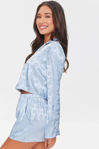 CLOUD Floral Shirt & Shorts Pajama Set, image 2