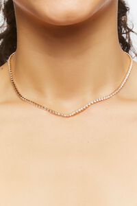 CLEAR/GOLD CZ Chain Necklace, image 1