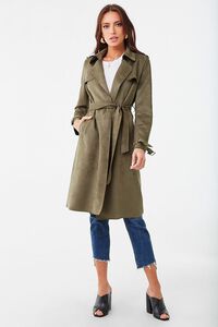 Faux Suede Duster Jacket, image 4