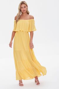 YELLOW Off-the-Shoulder Maxi Dress, image 1