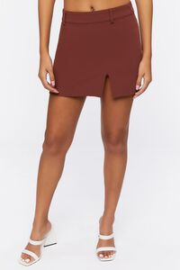 ESPRESSO Crepe Slit Mini Skirt, image 2