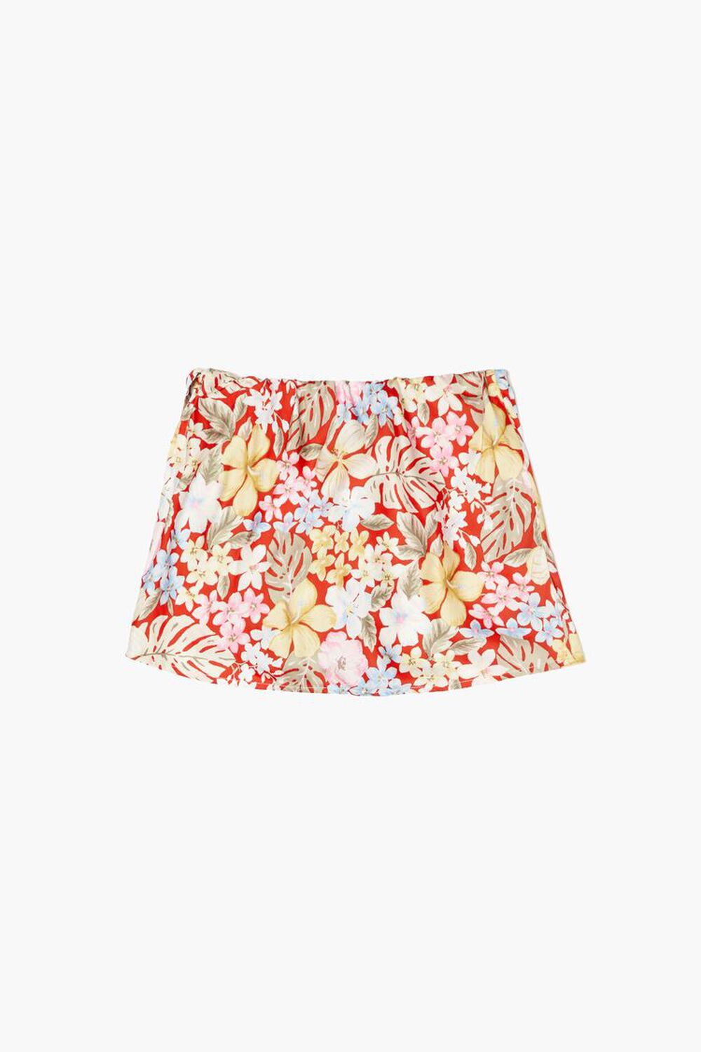 RED/MULTI Girls Tropical Floral Skirt (Kids), image 2