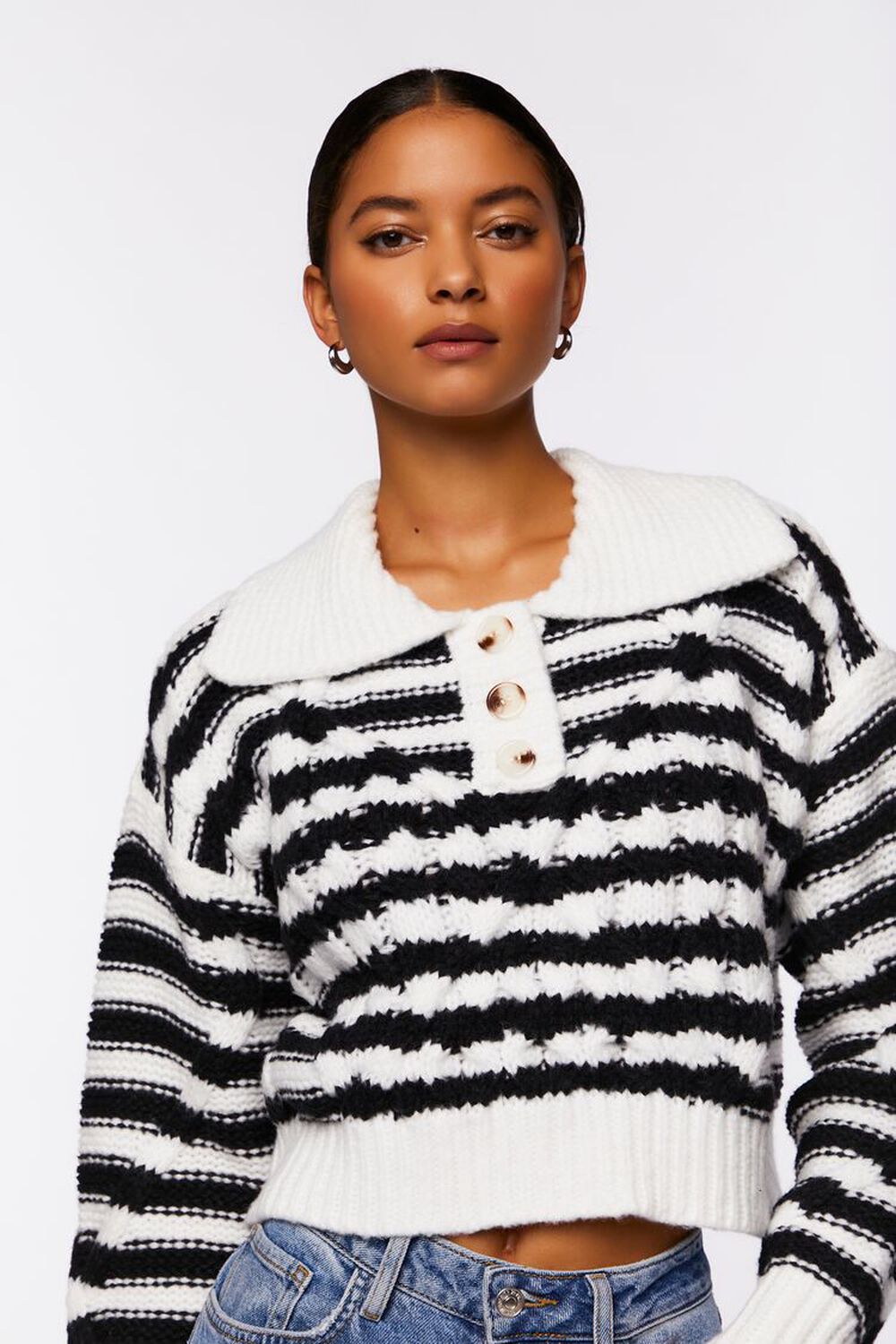 Striped Chelsea Collar Sweater, image 1
