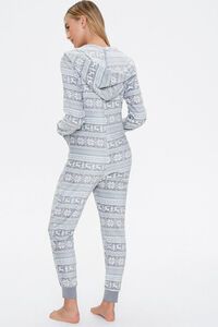 Fair Isle Hooded Pajama Jumpsuit, image 3
