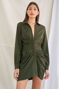 OLIVE Ruched Mini Dress, image 1