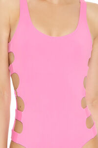 PINK Cutout O-Ring One-Piece Swimsuit, image 5