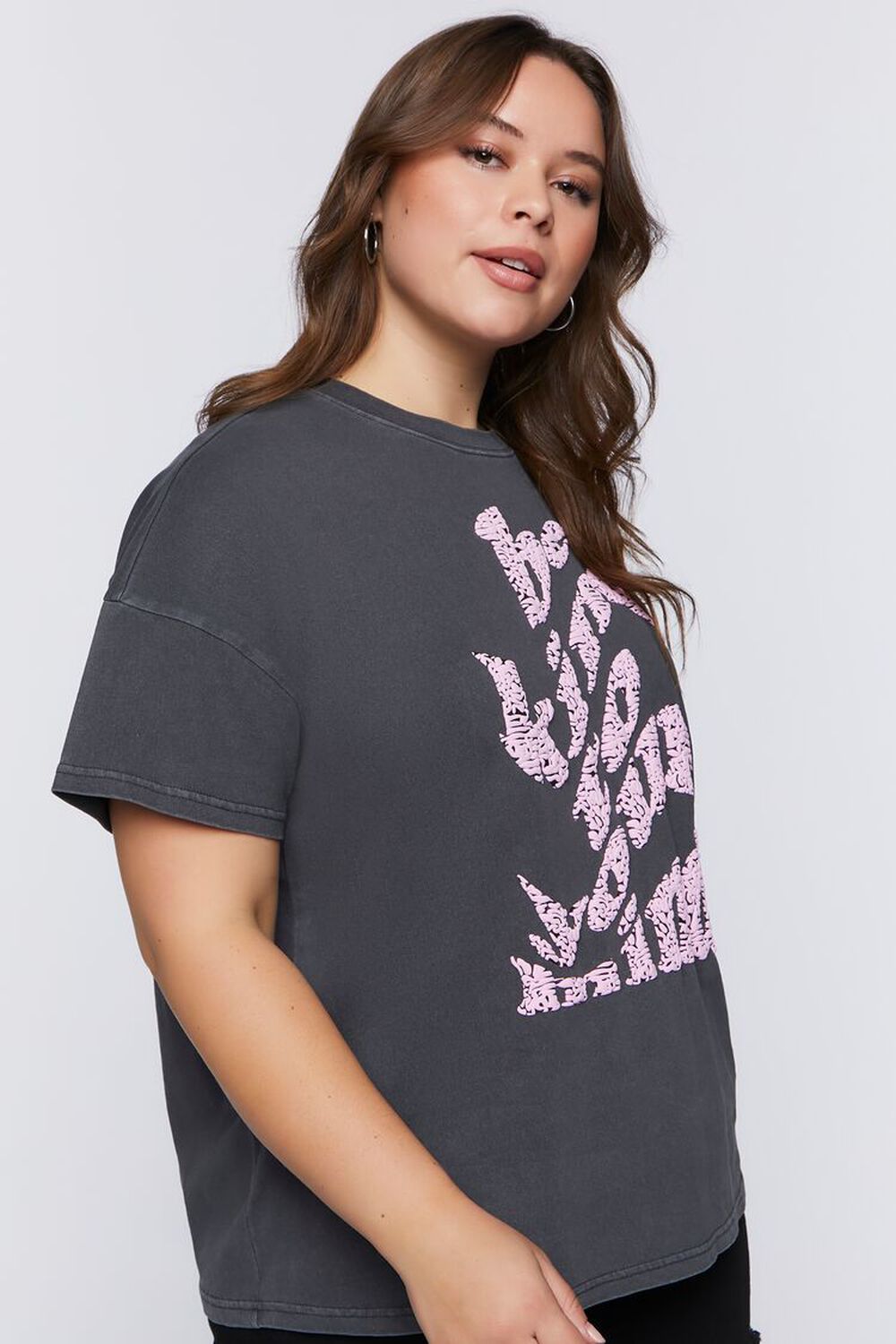 CHARCOAL/MULTI Plus Size Be Kind Graphic Tee, image 2