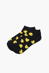 BLACK/MULTI Duck Print Ankle Socks, image 2