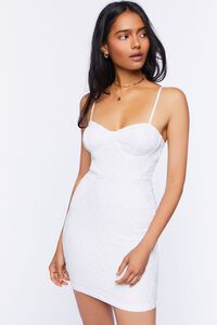 WHITE Sweetheart Bodycon Mini Dress, image 1