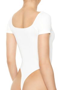 WHITE Seamless Thong Bodysuit, image 3