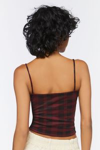 Plaid Zip-Up Cropped Bustier, image 3