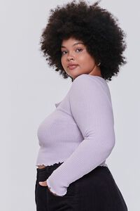 LILAC Plus Size Waffle Knit Crop Top, image 2