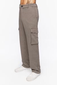 BROWN/MULTI Houndstooth Straight-Leg Trousers, image 3
