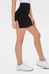 BLACK Wide-Ribbed Mini Skirt, image 2