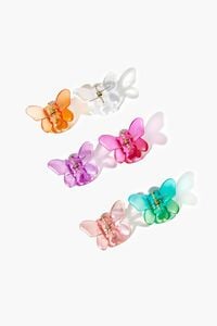 PINK/MULTI Butterfly Mini Claw Hair Clip Set, image 1