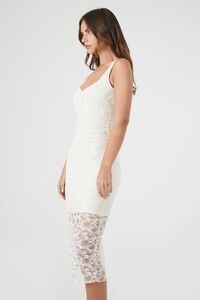 WHITE Lace Sweetheart Midi Dress, image 3
