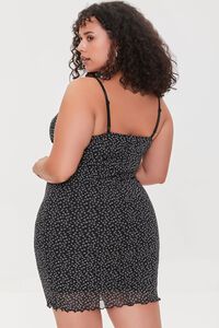 BLACK/MULTI Plus Size Floral Print Cami Dress, image 3