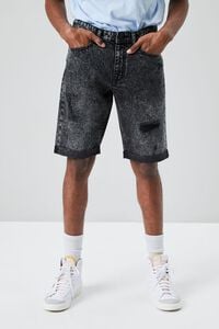 BLACK Organically Grown Cotton Denim Shorts, image 2