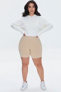 KHAKI Plus Size Basic Organically Grown Cotton Shorts, image 5