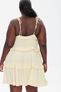 LIGHT YELLOW Plus Size Tiered Cami Dress, image 3