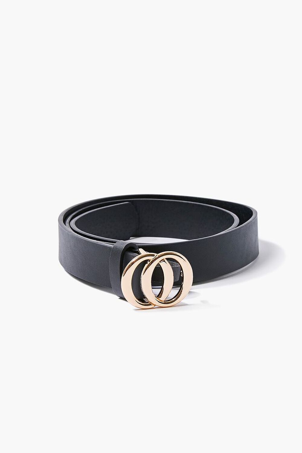 Faux Leather O-Ring Buckle Belt