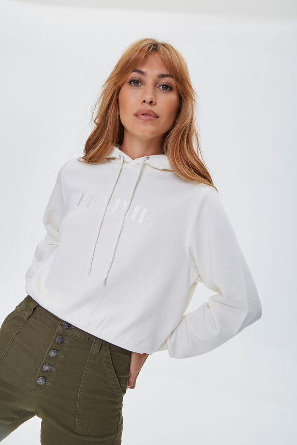 CREAM Femme Embroidered Hoodie, image 1