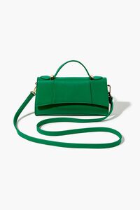 GREEN Faux Leather Crossbody Bag, image 5